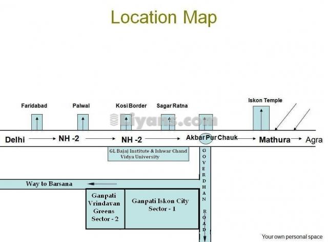 Location Map of Ganpati Vrindavan Greens Developers And Promoters